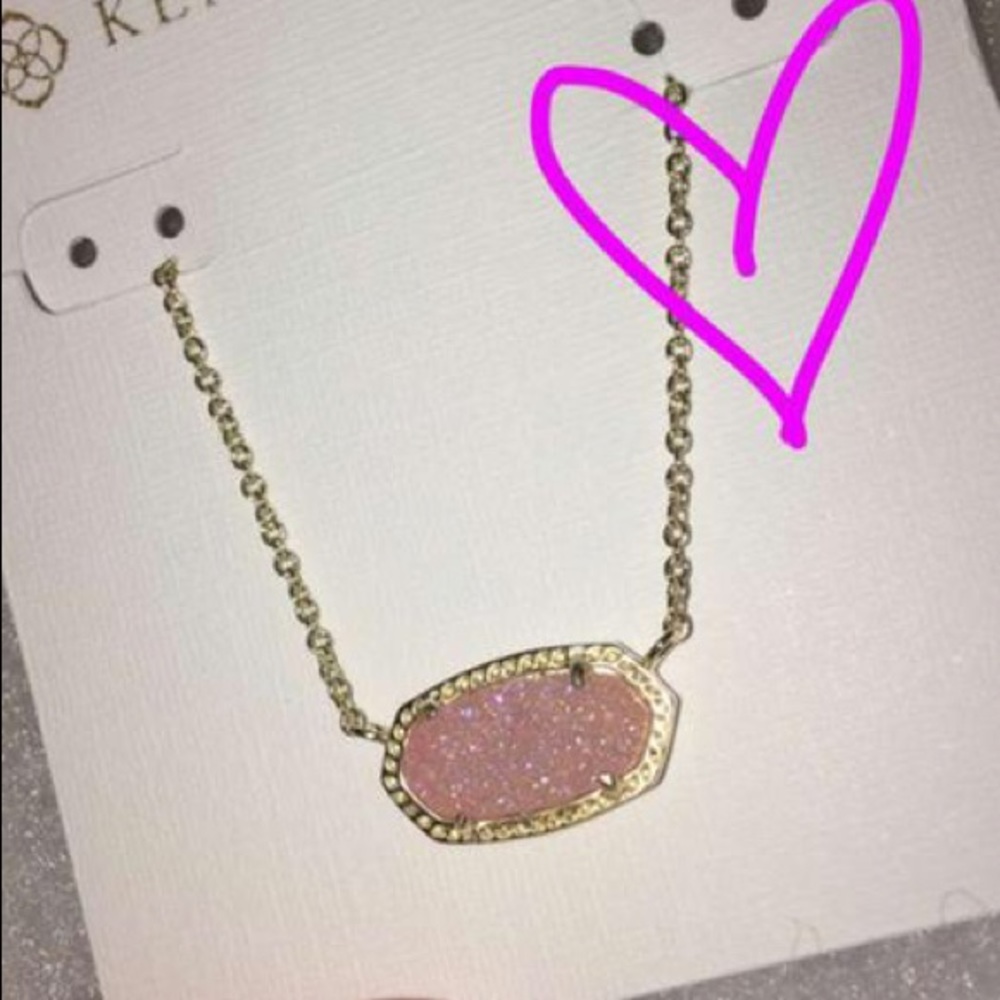 Light pink druzy kendra scott elisa necklace!!